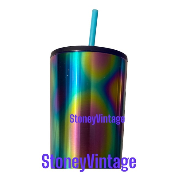 3/$45 Starbucks Iridescent Rainbow Marbled Oil Slick Stainless Steel Venti 24oz - Picture 2 of 4
